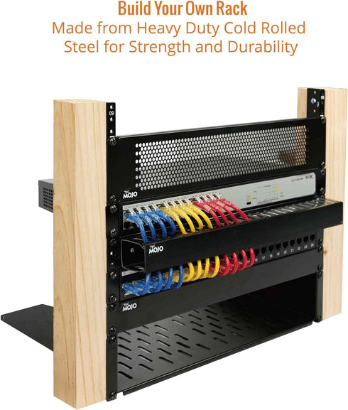 3U Vertical Server Rack Rail Pair Kit DIY Rack Rails Kit, 12-24 Screws x48 Included to Mount Equipment 2U-20U...