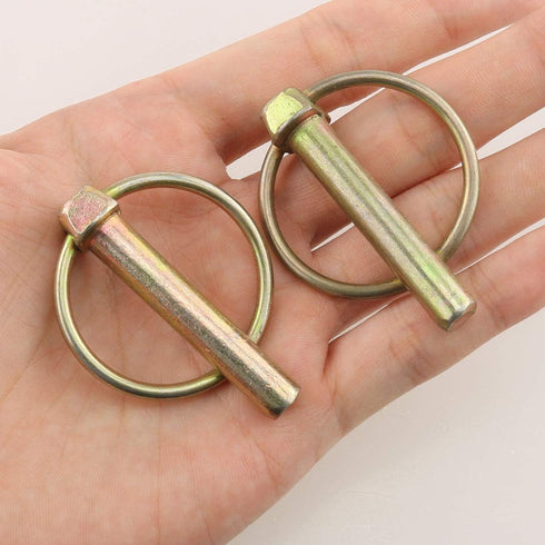 E-outstanding Linch Pin 4PCS 45mm Heavy Duty Lynch Pin Shaft Locking Pin Fastener Assortment Kit for Farm Tractors Trailers Trucks Mowers Trolleys...