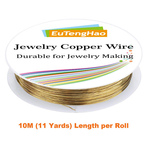 EuTengHao 6 Colors Jewelry Copper Wire Jewelry Beading Wire for Bracelet Necklaces Craft Jewelry Making Supplies (66 Yards,24 Gauge)...