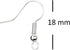 Eco-Fused 18mm Earring Hooks - 200 pcs - Coil and Ball Style Nickel-Free Ear Wires - Silver-Plated Steel- Great for DIY Earrings (18mm Earring Hoo...