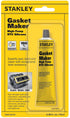 Stanley High-Temp RTV Silicone Gasket Maker -1x2.36 fl.oz. Black, Oil, Vibration and Heat Resistant Black Silicone Sealant for Automotive Valve Co...
