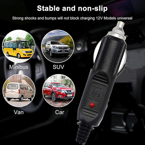 12V 24V DC Car Charger Auto Power Supply 20AWG Cable3M,DC 5.5mm x 2.1mm to Car Cigarette Lighter Male Plug Car Cigarette Lighter Cable for Car Ref...