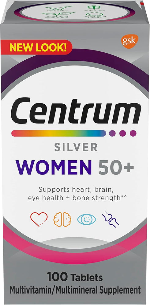 Centrum Silver Women's Multivitamin for Women 50 Plus, Multivitamin/Multimineral Supplement with Vitamin D3, B Vitamins, Non-GMO Ingredients, Supp...