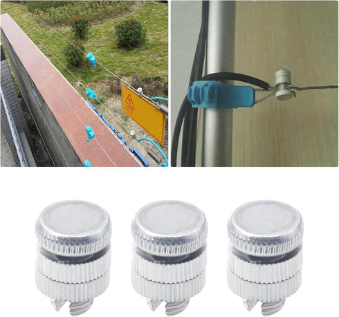 12 PCS Electric Fence Wire Connectors for 12-17 Gauge Aluminum Wire, Spool Galvanized Steel Wire, Poly Rope|Aluminum ALloy split bolts for Reliabl...