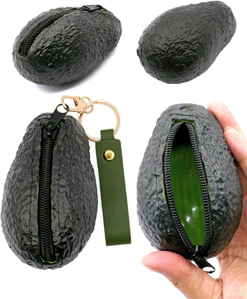 Avocado Coin Purse Pouch | Novelty Wallet Gifts For Avocado Lover Women Kids | Realistic Looking Cute Avocado Decorations | Wristlet Wallets Avoca...