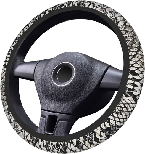 Car Steering Wheel Cover for Women Men Snake Texture Universal 15 Inch Anti-Slip Comfortable Car Truck Accessories...
