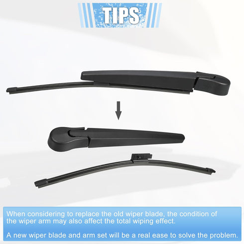 ACROPIX Rear Windshield Wiper Blade Arm Replacement Set OEM Quality Fit for BMW 325xi 2006-2007 for BMW 328i 328xi 2007-2012 - Pack of 2...