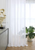 ABCHOME Sheer White Curtains 84 Inches Long Window 2 Panels Sheer Curtains 15 Colors Clear White Beige Grey Purple Pink Size 63 72 95 108 145 Long...