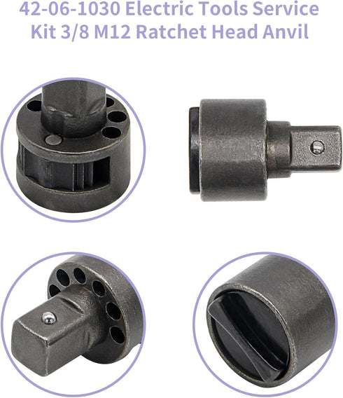 42-06-1030 Electric Tools Service Kit 3/8 M12 Ratchet Head Anvil For Milwaukee 2457-20,2457-21,42-06-1025 Impact Wrench Anvil,Service Kit...