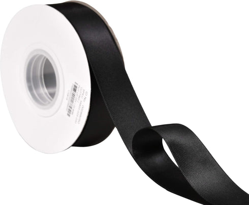 YAMA Double Face Satin Ribbon - 1 inch 25 Yards for Gift Package Wrapping,Floral Design,Hair Accessories,Crafting,Sewing,Wedding Decor, Black...