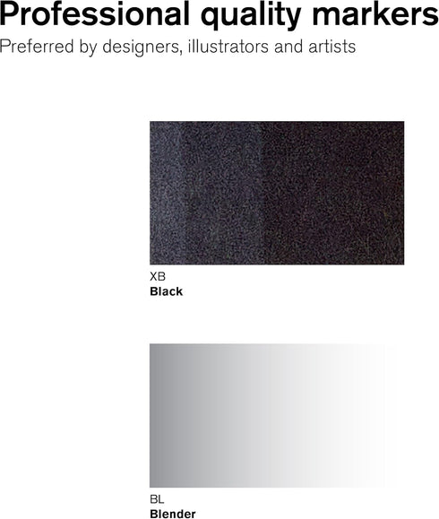 Winsor & Newton ProMarker Set, 2 Count, Black + Blender...