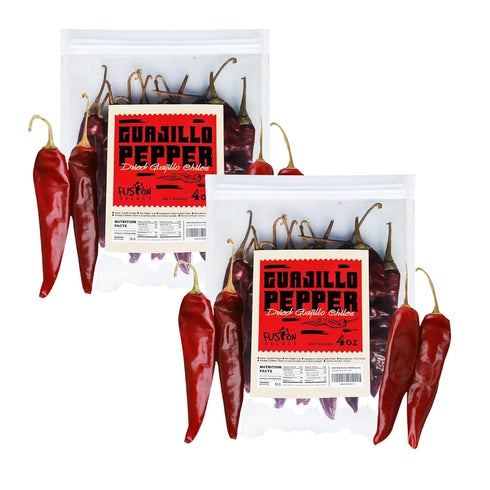 Fusion Select Guajillo Chiles Pepper - Natural and Premium - Mexican Recipes Like Mole, Tamales, Salsa, Sauce - Resealable Package (8 Oz)...