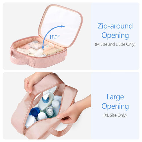 PACKISM Clear Toiletry Bags - 2 Pack Clear Makeup Bags with Handle Large Opening, Waterproof Clear Cosmetic Bags Fit Carry-on Travel Essentials, T...