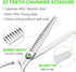 Dog Grooming Scissors 7.4" Thining Chunkers Shears Professional 440C Stainless Steel Pet Grooming Scissors with Offset Handle and Jewelled Screw, ...