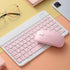 Wireless Keyboard and Mouse Combo, Cute Bluetooth Keyboard with Slicent Mouse, 3 Adjustable DPI, 2.4G USB Slim Keyboard Mouse Set for Windows for ...