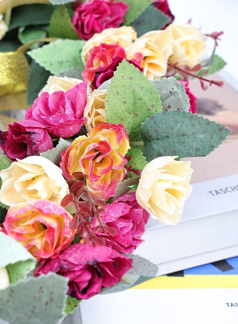 Florist Flower Wreath Rose Garland for Home Wall Wedding Decoration (Champagne-Heart-Shaped)...