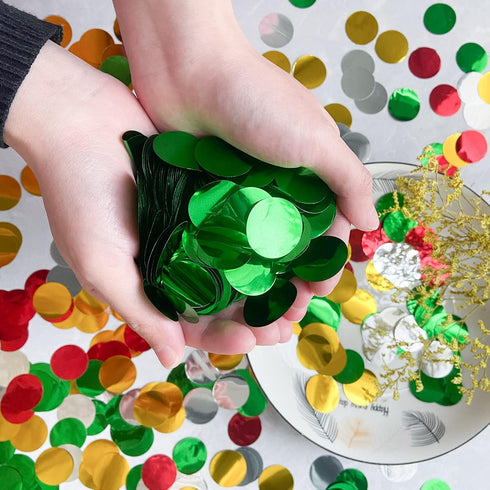 Green Confetti 5000 Pieces 1 Inch Table Confetti Glitter Dots for Wedding Baby Shower Birthday Party Table Decorations(1.76 OZ)...