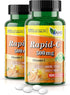 America Medic & Science Rapid-C 500mg Vitamin C Supplement (2 Pack of 100 Tablets) Energy Booster, Daily Immune System Support, Antioxidant | Vega...