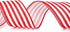 Ribbon Wired,2 1/2”x10 Yard,Red White Stripe Ribbon for Easter, Christmas, Wreath, Spring,Independence Day. Summer, Wedding, Baby Shower, Birthday...