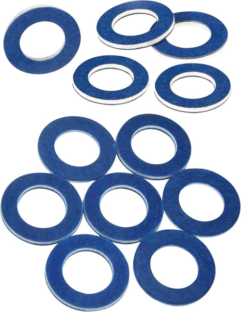 12 Pieces Oil Drain Plug Gaskets,Aluminum Oil Drain Plug Gaskets Washer Crush Seal,90430-12031 Automotive Replacement Engine Oil Drain Plugs Oil P...