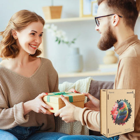 Wooden Puzzles for Adults,Bird Wooden jigsaw puzzles 200pcs,10.9x11.2in,Medium,Unique Shape Animal adult Puzzles,Irregular Wood Puzzles Creative G...