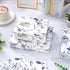 JarThenaAMCS 6 Sheet Bird Flower Wrapping Paper -Not Roll- Blue White Gift Wrap Paper Folded Flat DIY Art Craft Paper for Birthday Party Baby Show...