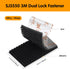 Double Lock Fastener, 1inx 2in 5 Pair 10-Pack Reclosable Interlocking Tape Heavy Duty Adhesive Hook Lock Sticky Back Mushroom Mounting Tape, Black...