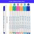 12 Pieces Fabric Pen Disappearing Ink Pen 6 Color Water Erasable Pen Fabric Marker for Sewing Embroidery Supplies DIY Tracing Tools...