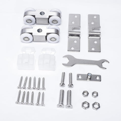 2pcs 4-Wheel Stainless Stee Hanging Wheel Suitable fo Sliding Doors in Halls and Kitchen cabinets wadrobe Sliding Door...
