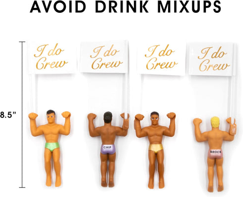 Drinking Buddies Bride Squad, Bachelorette Drink Markers, Party Accessories, Girls Night, Hunky Wine Charmers...