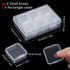 Blulu 24 Pcs Small Bead Organizer Plastic Bead Storage Containers Clear Plastic Storage Case Craft Containers with 2 Pcs Hinged Lid Clear Craft Ca...