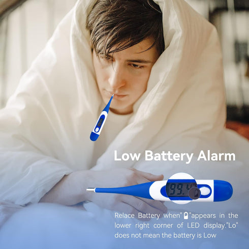 Berrcom Digital Thermometer for Adults, Oral and Underarm Thermometer for Baby and Kids Medical Thermometer with Fever Alarm Rectal Thermometer wi...