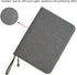 48 Slots Gray Fountain Pen Case, Canvas Pen Holder Display Pouch Bag Storage Large Capacity Water Resistant...