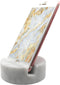 Luxurious Marble Cell Phone Stand Holder for Cellphone Tablet On Desk, Countertop, Table, Nightstand. Heavy Solid Real Stone Mobile Phone Stands...