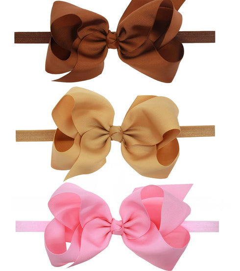 Baby Girls Infant Headbands With Kids Hair Bows(16) (Color D)...