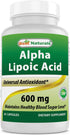 Best Naturals Alpha Lipoic Acid 600 mg 60 Capsules - ALA Powerful Antioxidant (60 Count (Pack of 1))...