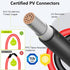 Solar Connector T/Y Branch Parallel Adapter Cable, 2 Pairs 10AWG Tool-Free 1 to 2 Solar Panel Connectors Cable Plug Wire Kit for Solar Panel (2 Pa...