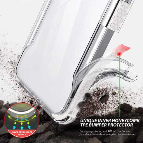 ZUSLAB Compatible with iPhone 12 Pro Max Case 2020 Transparent Shockproof Protective Clear Bumper Cover - Clear & White...