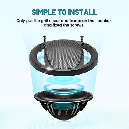 6.5 Inch Car Audio Speaker Hollow Mesh Subwoofer Grill, 6 1/2 Inch Sub Woofer Cover Grill Decorative Guard Protector W/8*Screws...