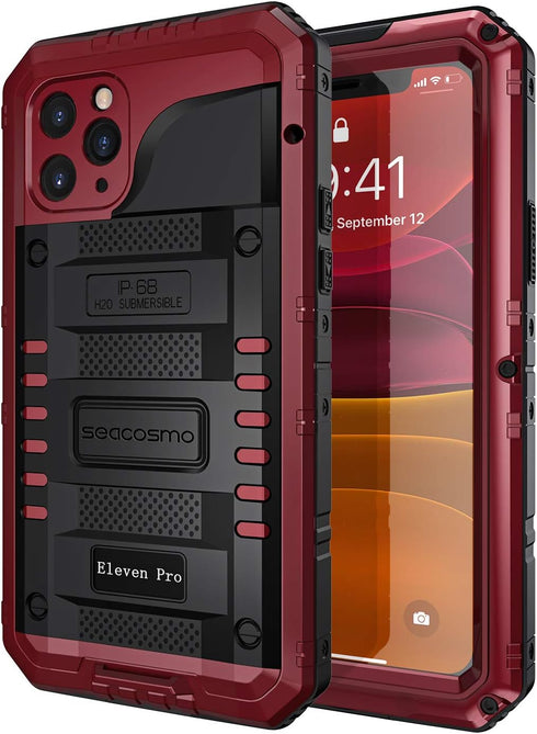 seacosmo Waterproof Case for iPhone 11 Pro, Strong Dust-Proof with Built-in Screen Protector Drop Protection Shock Absorption Case Cover for Phone...