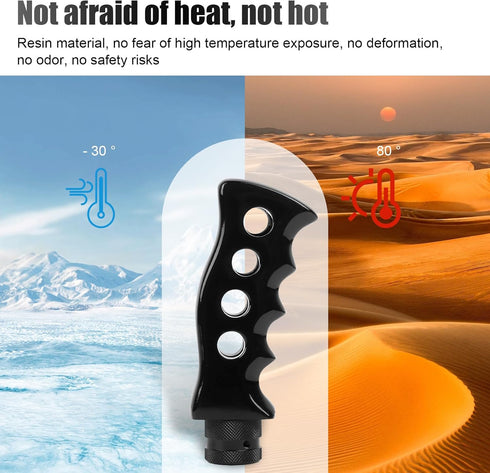 1 PC Car Manual Gear Shift Knob, Knife Handle Decoration Comfortable Grip Modified Gear Shifter with Adapter, Resin + Metal Gear Lever Wave Stick ...