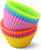 Silicone Baking Cups: Reusable Silicone Baking Cups, Non-Stick Muffin Liners, Cupcake Liner, Multicolor - 12 Pack...