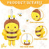 8 Pcs 5 Inch Stuffed Bees Plush Soft Bees Small Bee Stuffed Animal Realistic Cartoon Little Honey Bee Stuffed Toy Adorable Bee Doll for Bee Birthd...