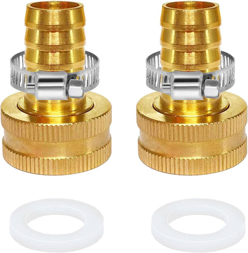 Garden Hose Adapter 5/8" Drip Irrigation Tubing to Faucet/ - Reusable Connector Fittings for Most Rain Bird, Orbit, Dig, Toro 5/8 Hose Barb x 3/4"...
