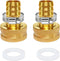 Garden Hose Adapter 5/8" Drip Irrigation Tubing to Faucet/ - Reusable Connector Fittings for Most Rain Bird, Orbit, Dig, Toro 5/8 Hose Barb x 3/4"...
