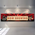 Blulu Movie Night Party Decorations 2025 Now Showing Banner 70. 8 x 15. 7 Inch Red Carpet Backdrop Decorations Movie Backdrop Birthday Party Banne...