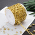 16.4 Feet Gold Plated Stainless Steel Chain Bulk Flat Paperclip Link Chains 5x10mm Jewelry Chain Roll with Jump Rings Lobster Clasps Oval Cable Ch...
