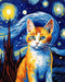 Rebotipy DIY Paint by Number Starry Night Paint by Numbers for Adults Cat Adult Paint by Numbers Kits on Canvas Abstract Style Paint by Numbers fo...