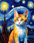 Rebotipy DIY Paint by Number Starry Night Paint by Numbers for Adults Cat Adult Paint by Numbers Kits on Canvas Abstract Style Paint by Numbers fo...