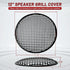12" Speaker Grill Cover: Car Audio Speaker Grill Cover, Subwoofer Metal Mesh-Waffle Grill Cover Protector with Rubber Frame(Pack of 2)...